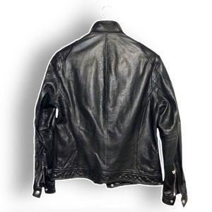 Vince leather motorcycle jacket size L.